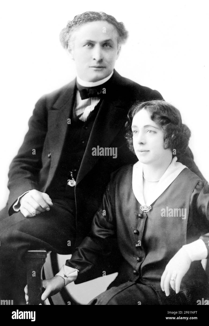 Harry and Bess Houdini, 1922 Stock Photo