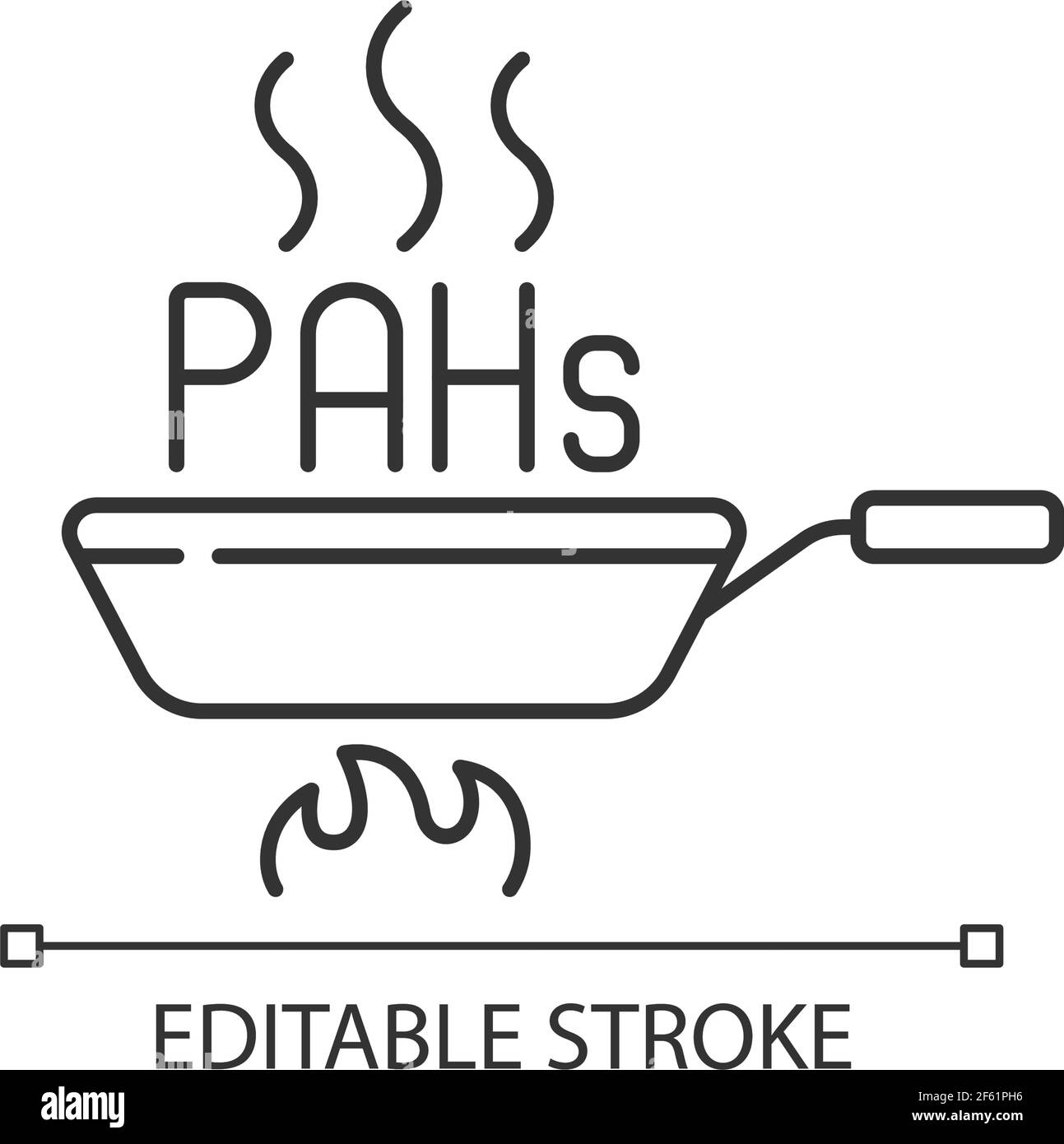 Frying linear icon Stock Vector Image & Art - Alamy