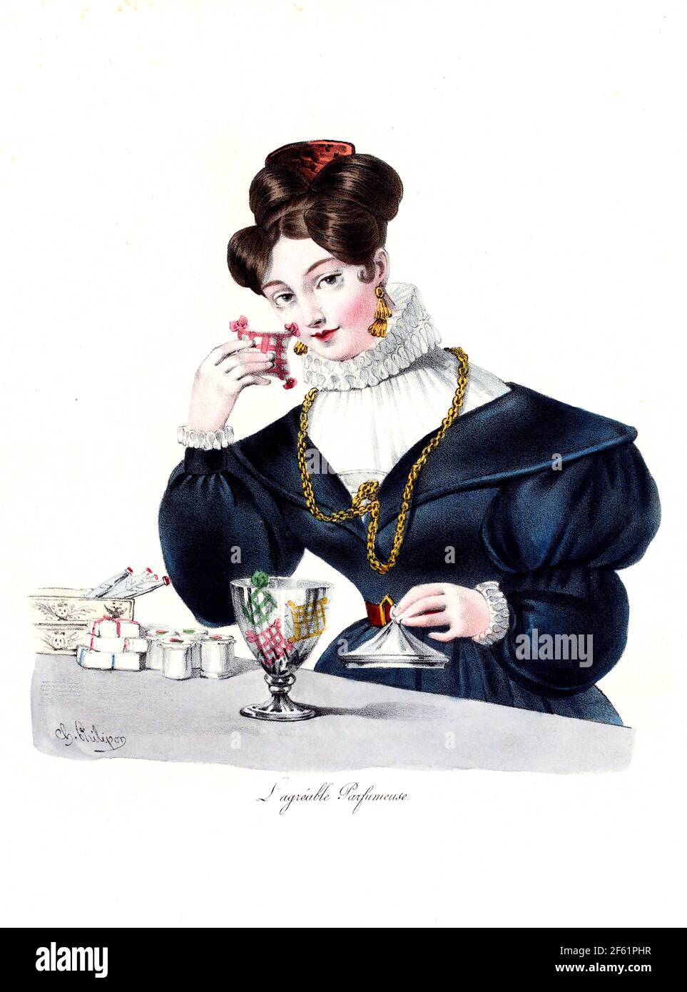The Pleasant Perfumer, 1828 Stock Photo