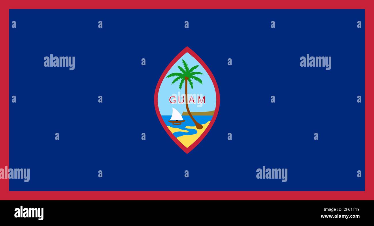 Guam, Flag Stock Photo