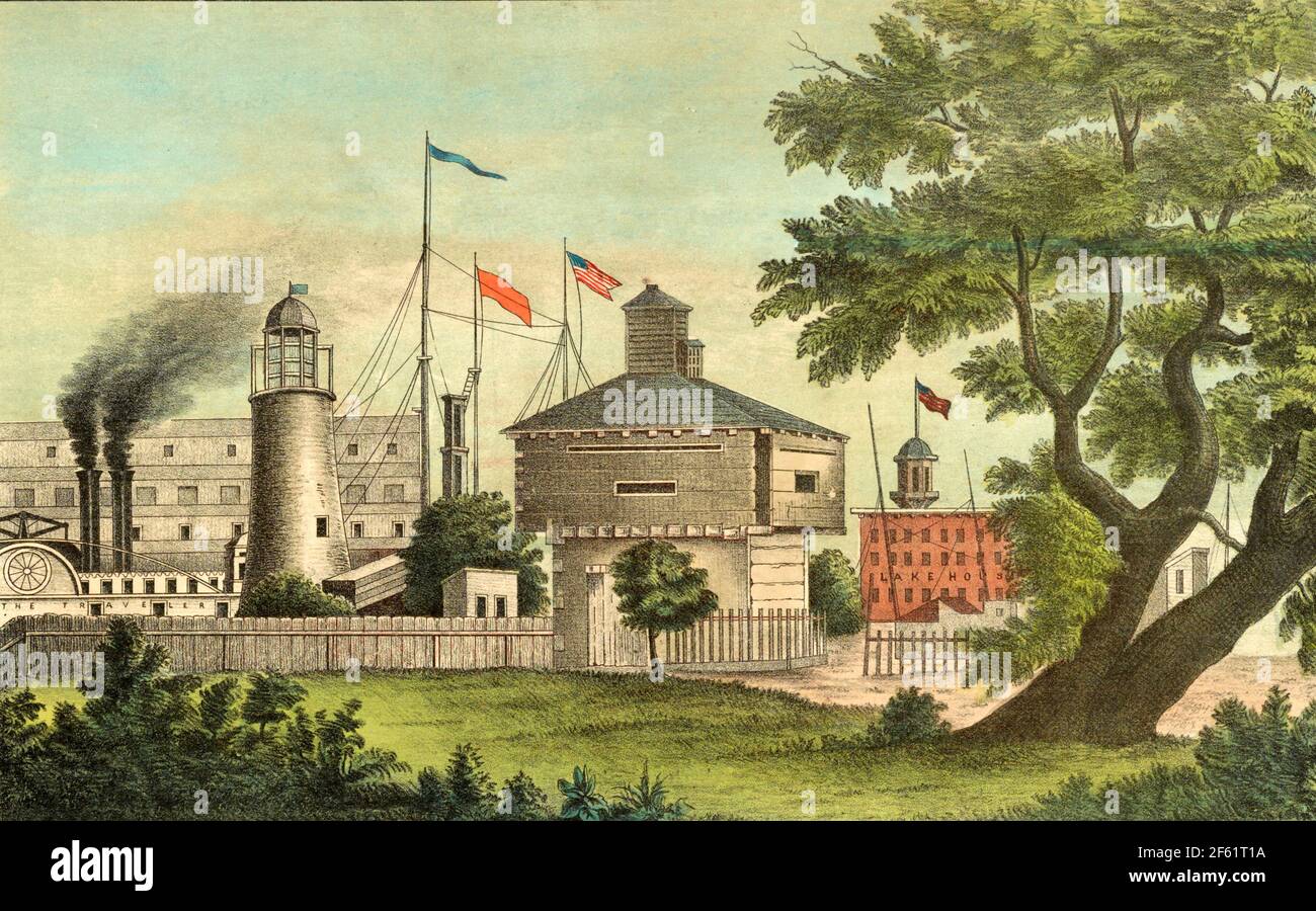 Fort Dearborn, Chicago, 1856 Stock Photo Alamy