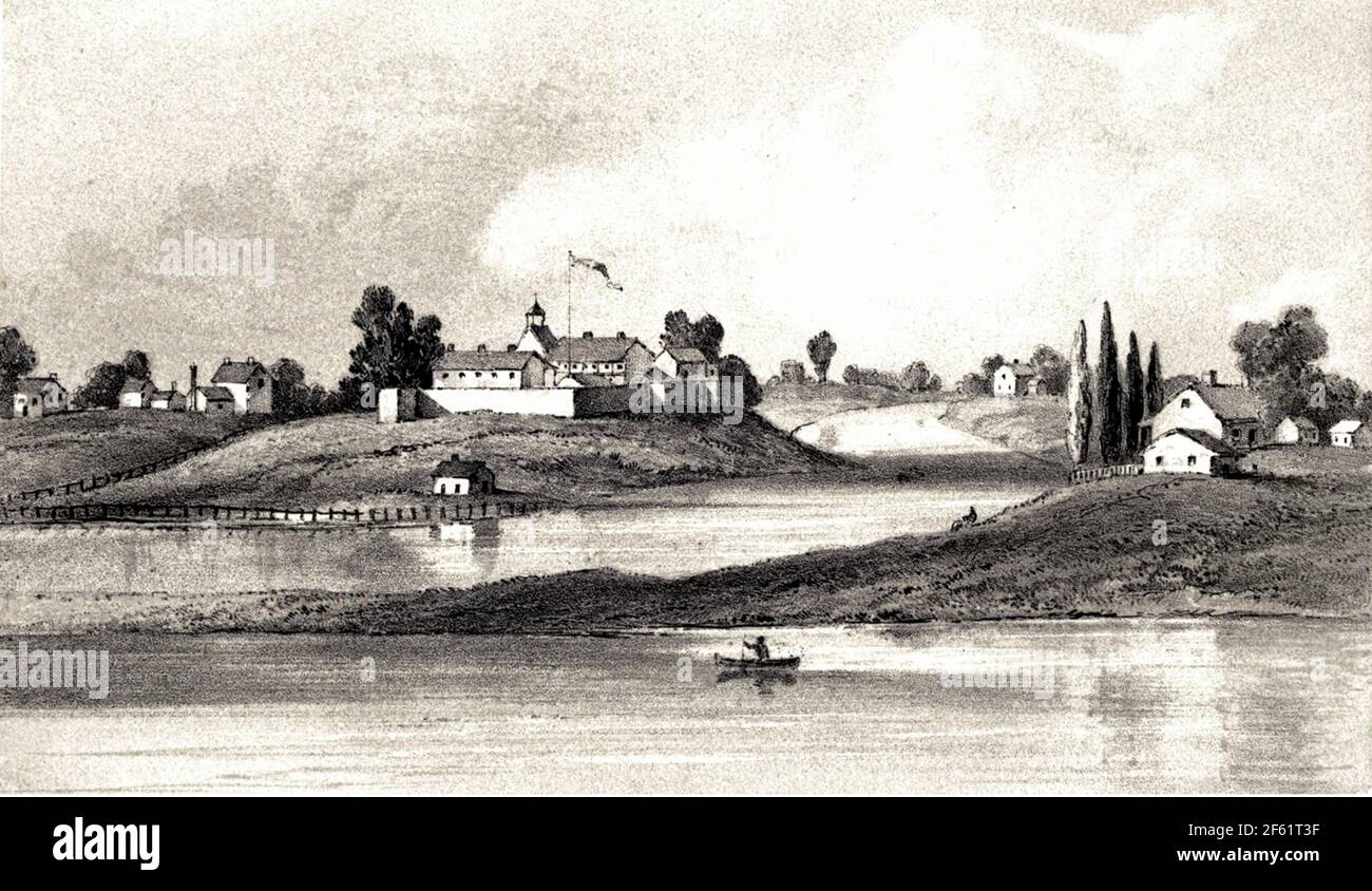 Fort Dearborn, Chicago, 1831 Stock Photo