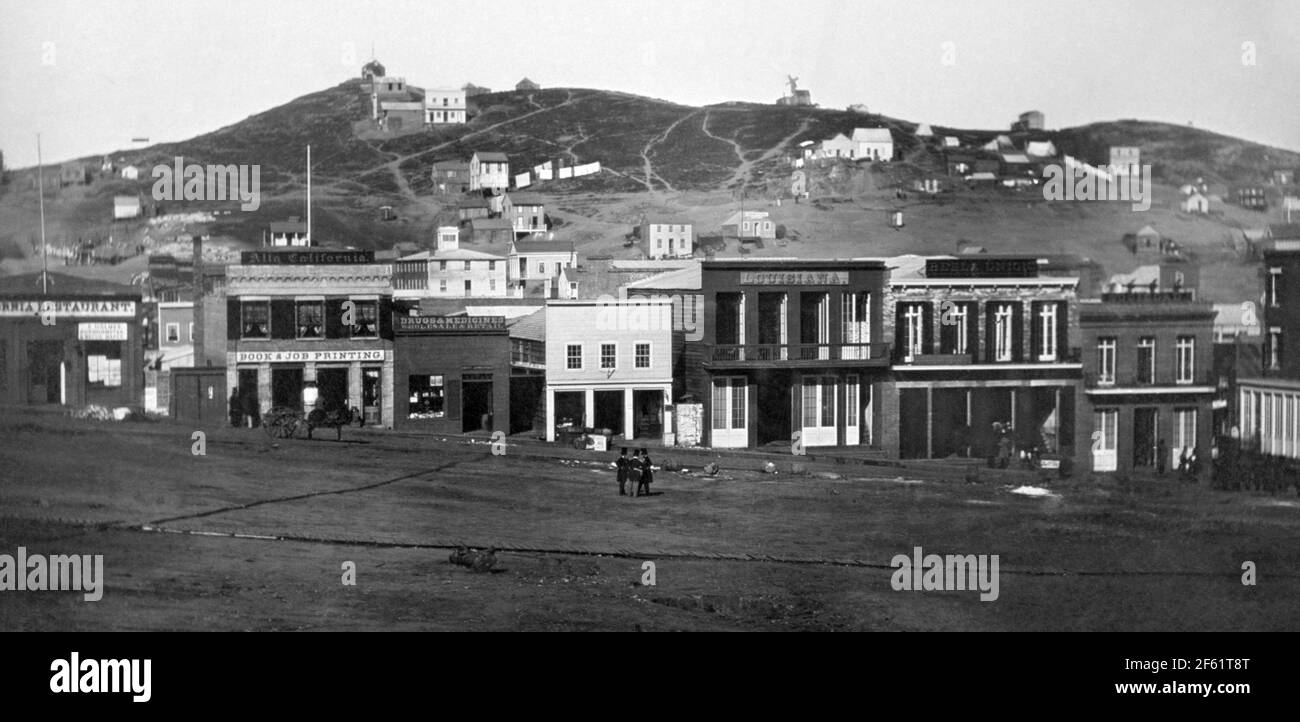 San Francisco, Gold Rush Era, 1851 Stock Photo