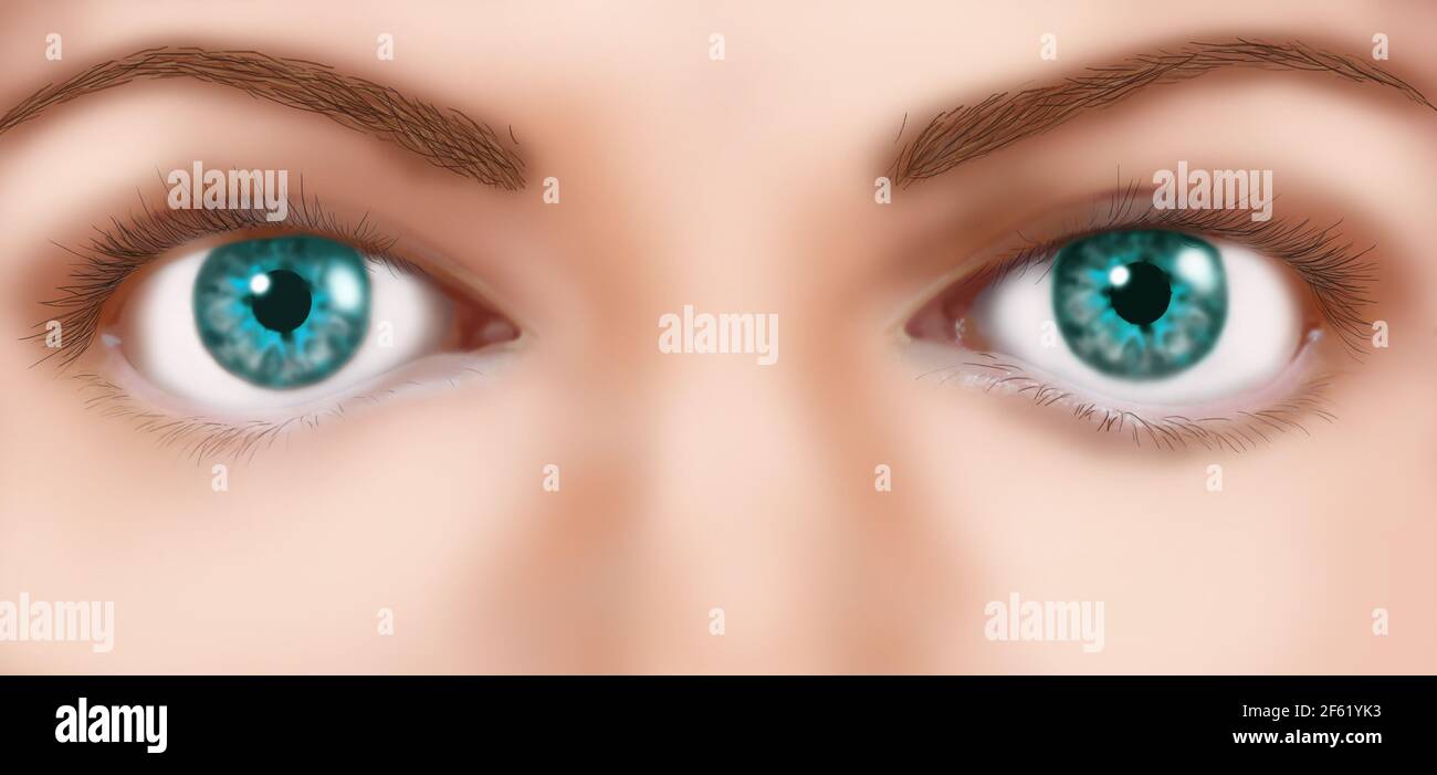 Color Contact Lenses Stock Photo