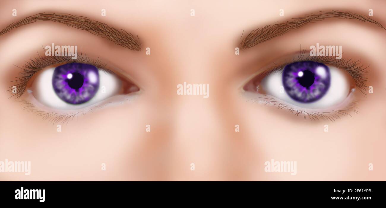 Color Contact Lenses Stock Photo