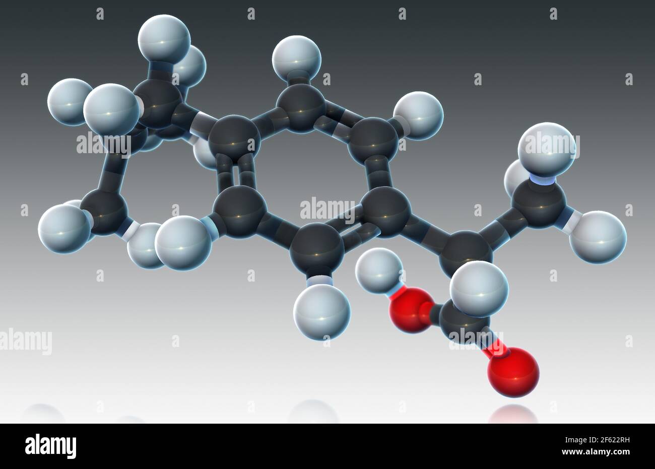 Ibuprofen molecular model drug ibuprofen hires stock photography and