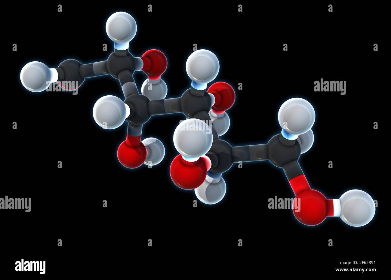 Glucose, Molecular Model Stock Photo