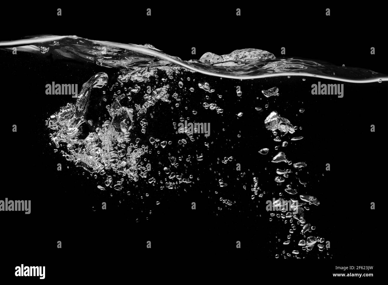 Water splash on water surface Black and White Stock Photos & Images - Alamy