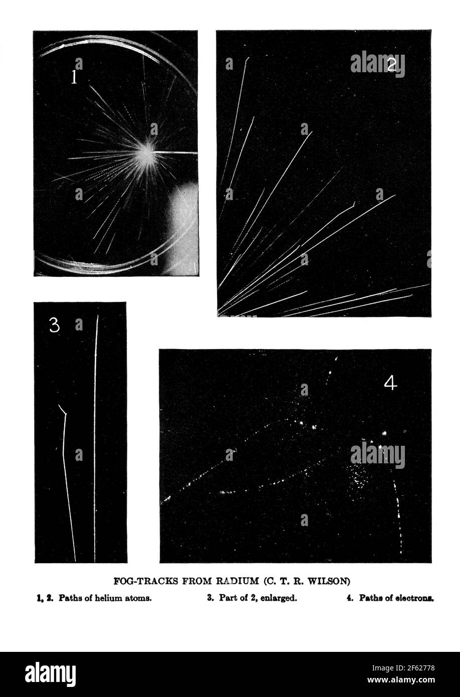 C.T.R. Wilson, Fog Tracks of Radium, 1919 Stock Photo