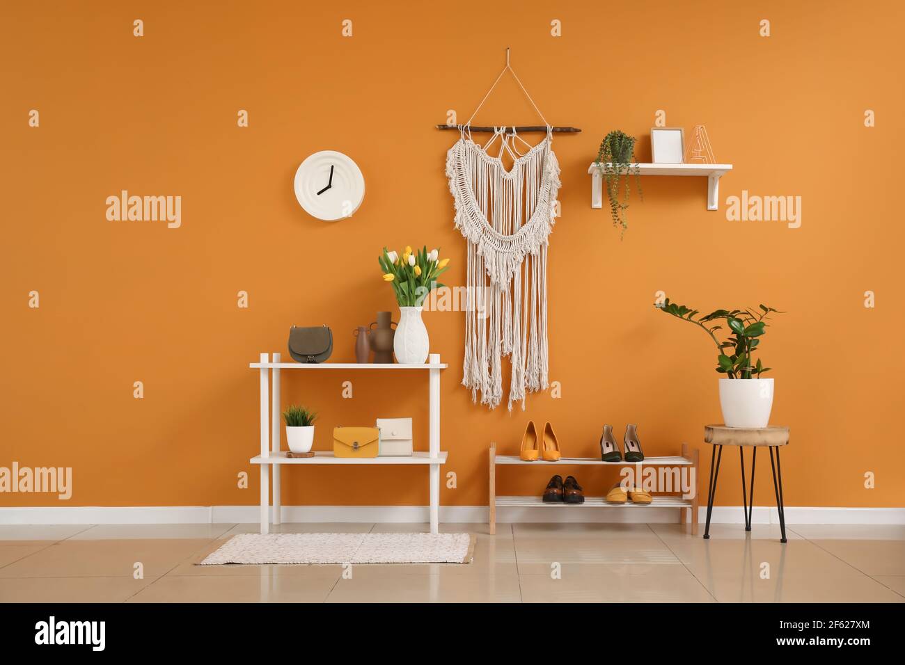 Stylish interior of modern hall Stock Photo - Alamy