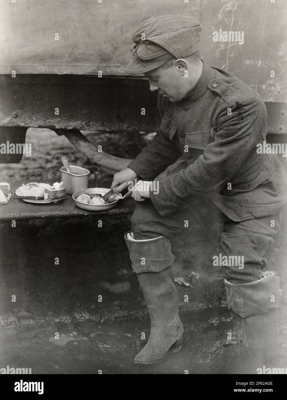 Thanksgiving Dinner, First World War, 1917 Stock Photo