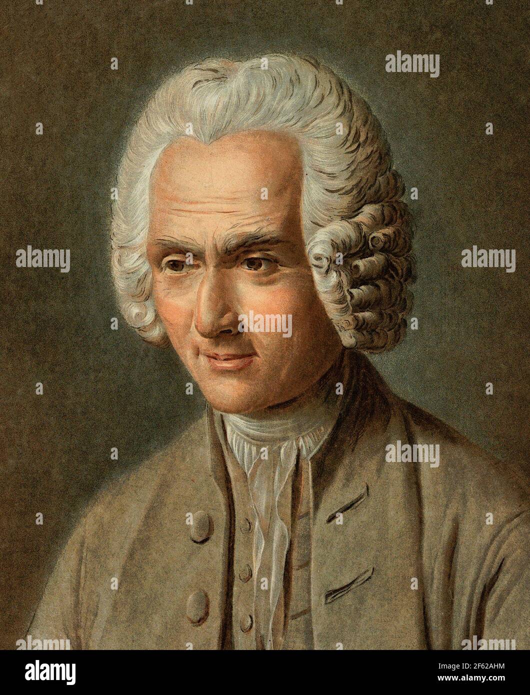 Jean-Jacques Rousseau, Swiss Philosopher Stock Photo