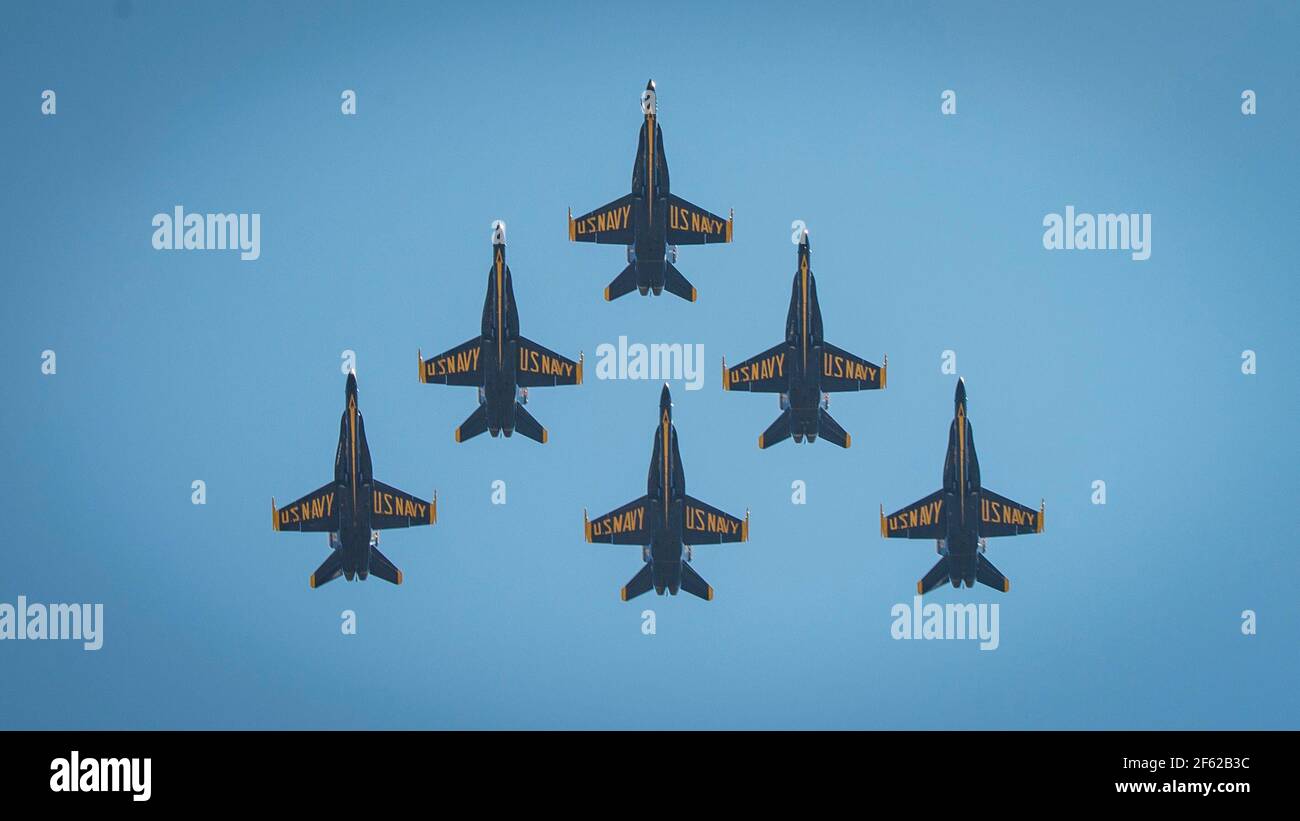 Blue Angels Flyover Stock Photo