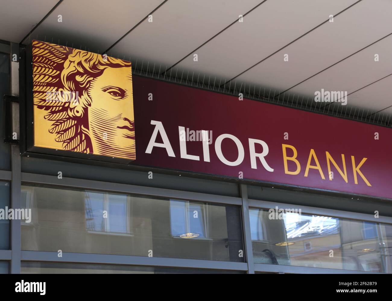 Cracow. Krakow. Poland. Alior Bank logo on the facade of local office Stock  Photo - Alamy