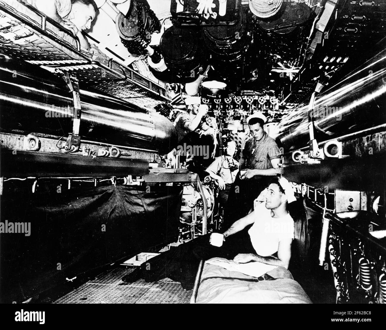 WWII, Torpedo Crew, 1943 Stock Photo