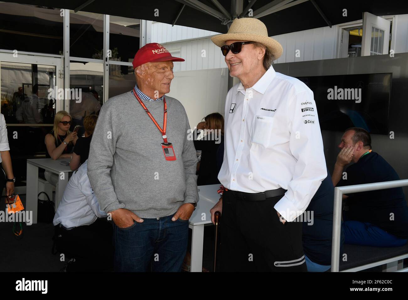 LAUDA Niki (aut) non-executive chairman of Mercedes f1 team, ambiance portrait - OJJEH Mansour vodafone Mclaren Mercedes group owner proprietaire, ambiance portrait during the 2017 Formula One World Championship, Grand Prix of Canada from June 9 to 11 in Montreal - Photo Eric Vargiolu / DPPI Stock Photo