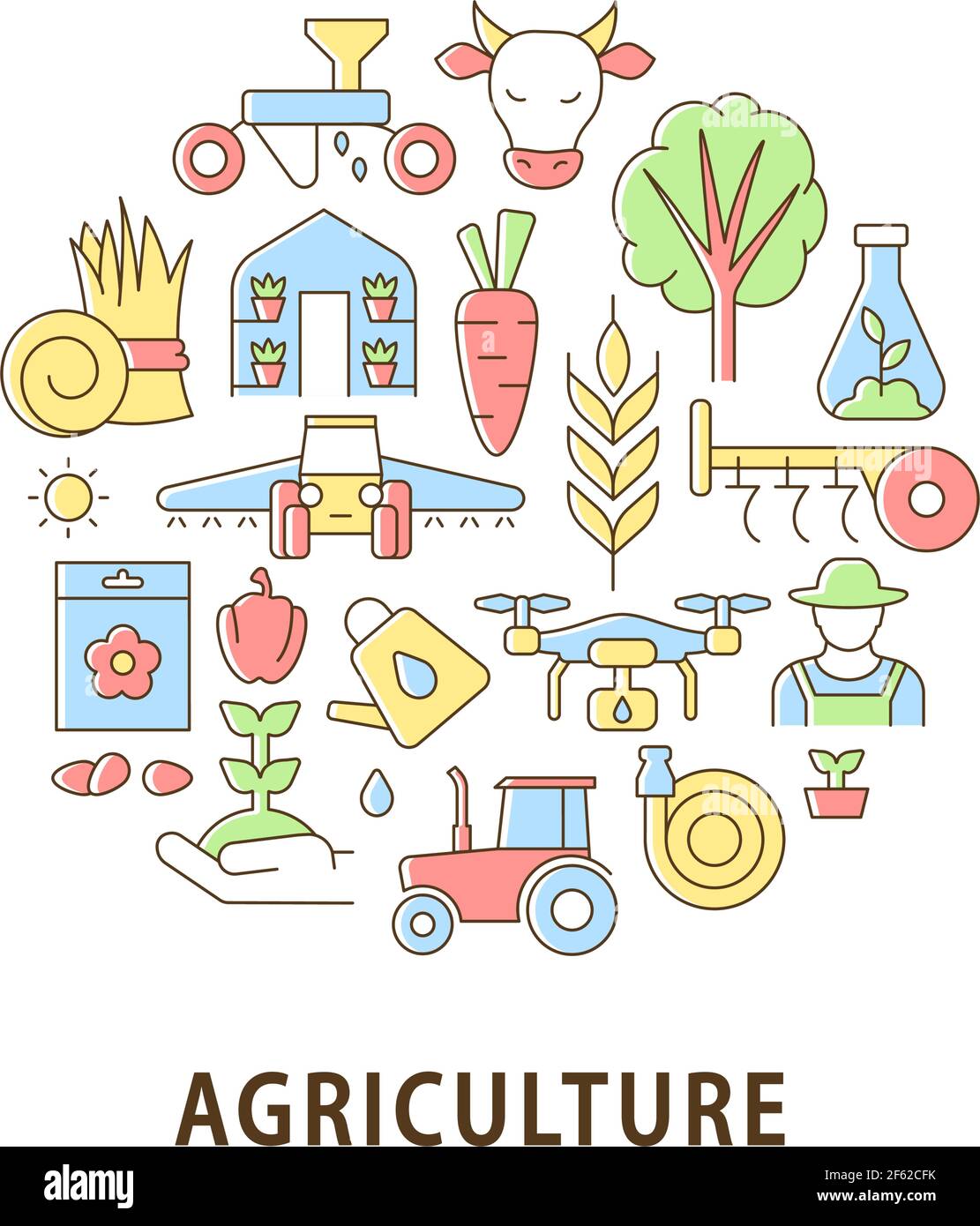 Agriculture abstract color concept layout with headline Stock Vector ...