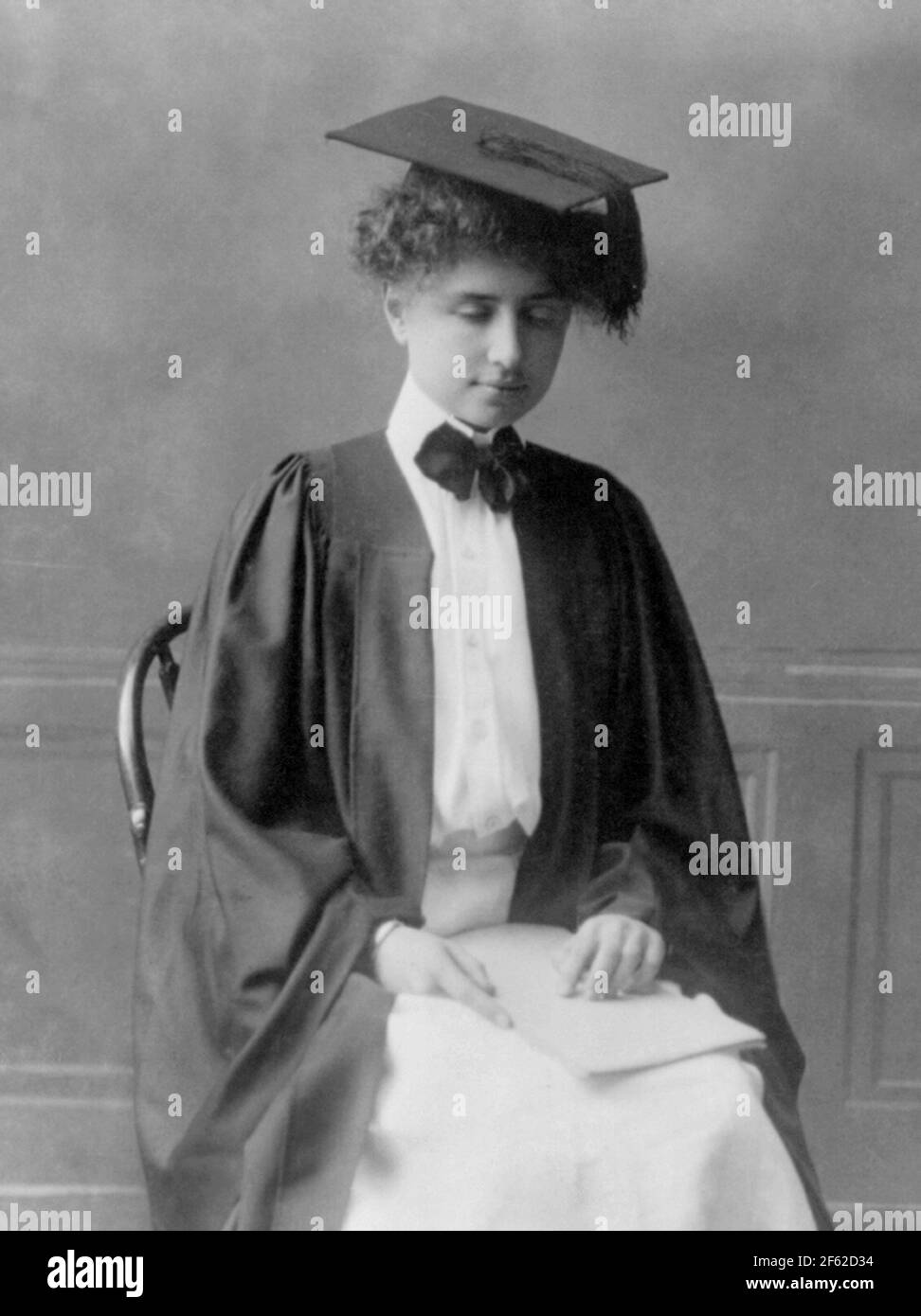 Helen Keller Graduating, 1904 Stock Photo