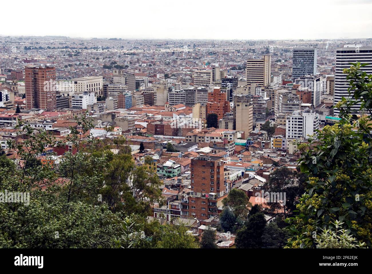 Bogota, Capital of Columbia, South America, from hill above Stock Photo