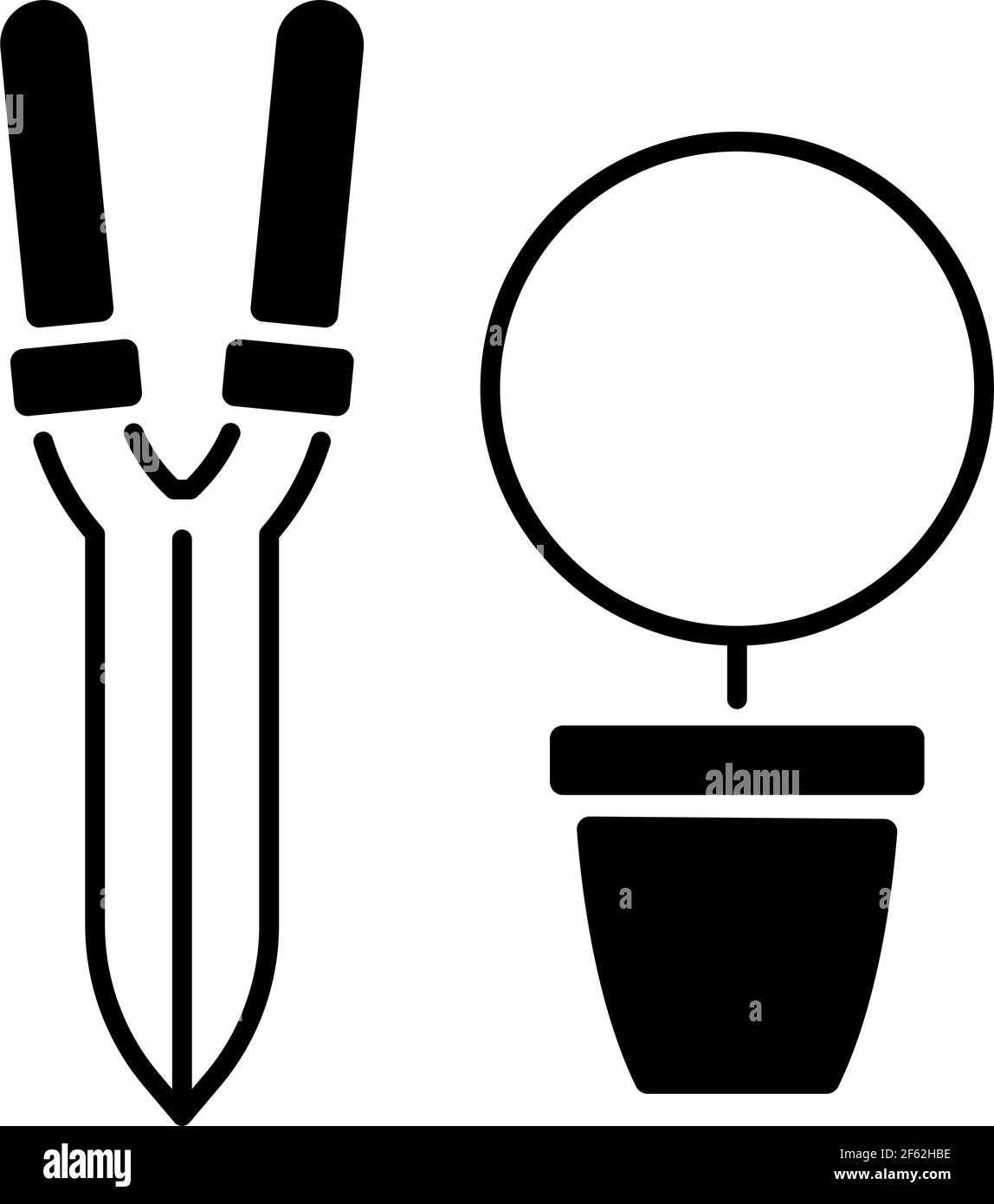 Pruning shears black linear icon Stock Vector Image & Art - Alamy
