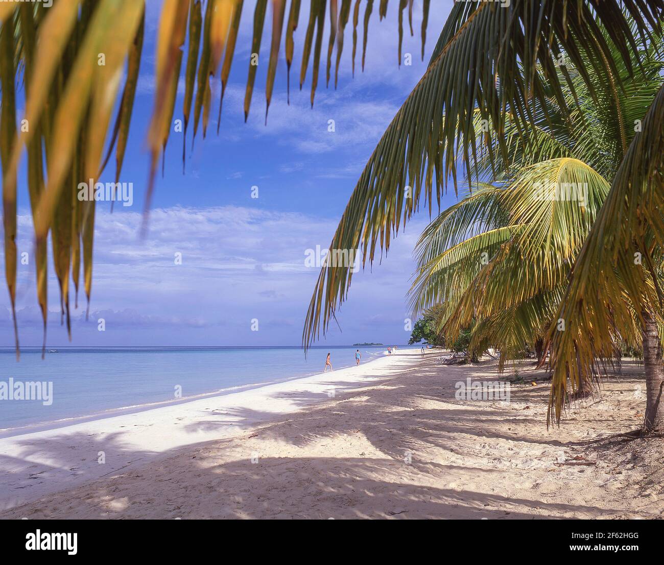 Negril Beach, Negril, Westmoreland Parish, Jamaica, Greater Antilles, Caribbean Stock Photo