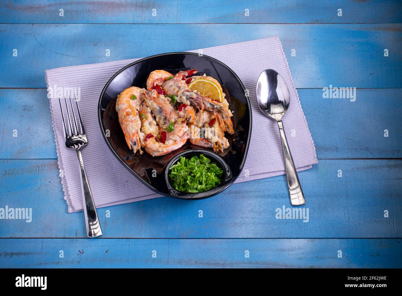 Butter Garlic prawns or creamy garlic shrimp,which is tasty Asian dish