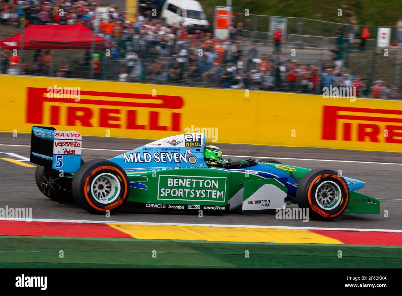 Mick Schumacher, Michael Schumacher's son, driving his father's Benetton  B194 during the 2017 Formula One World Championship, Belgium Grand Prix  from August 25 to 27 in Spa -Francorchamps, Belgium - Photo DPPI Stock  Photo - Alamy