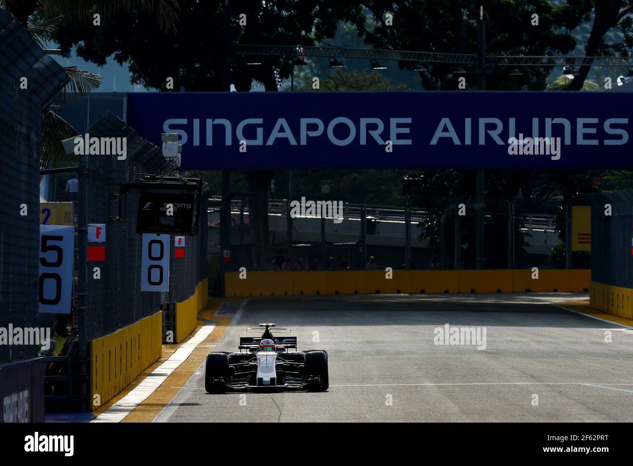 GIOVINAZZI Antonio (ita) reserve driver Haas VF-17 Ferrari Haas F1 team, action during the 2017 Formula One World Championship, Singapore Grand Prix from September 14 to 17 in Singapour - Photo DPPI Stock Photo