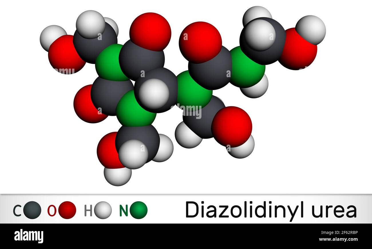 Diazolidinyl urea antimicrobial molecule hires stock photography and