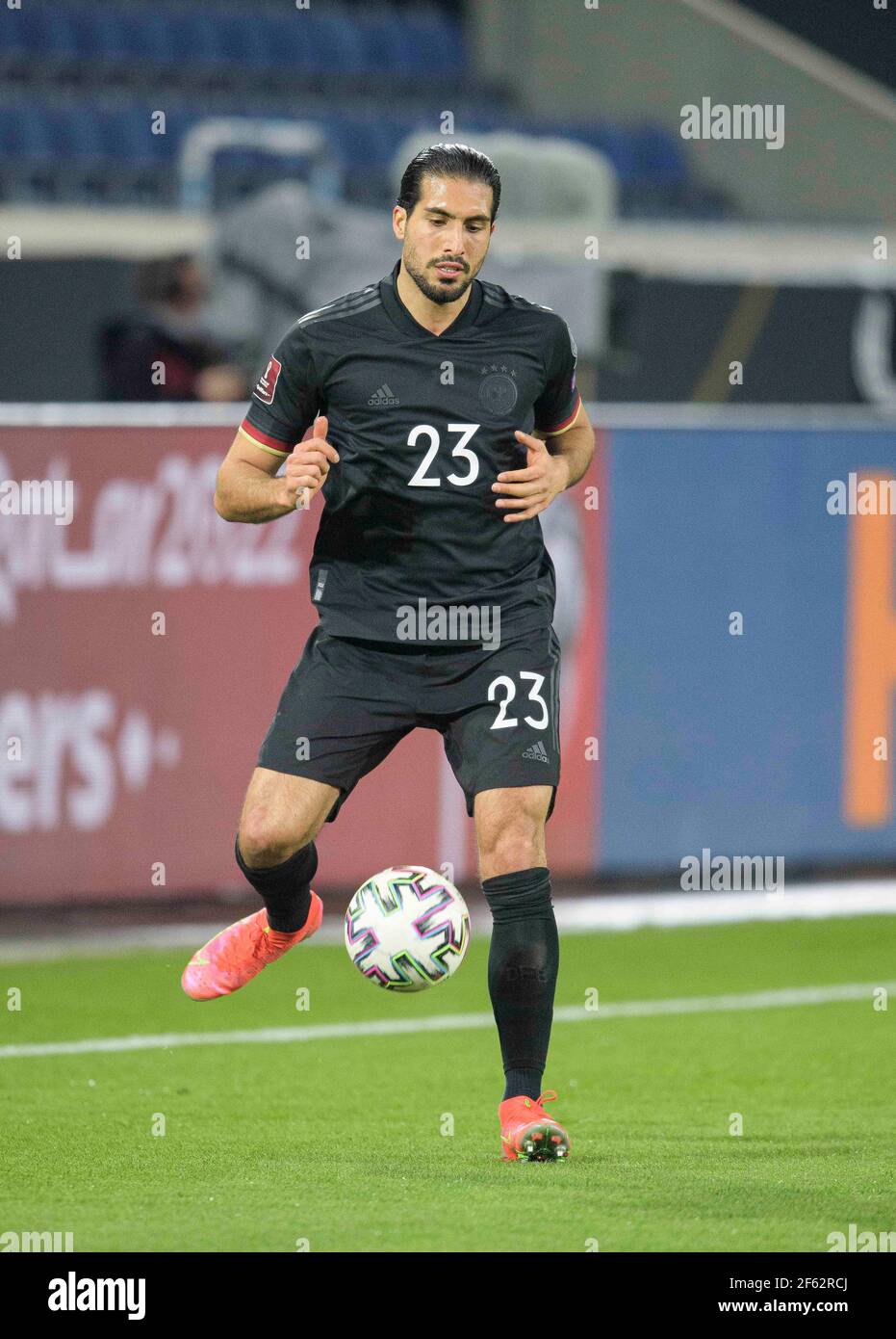Emre CAN (GER) Action, Soccer Laenderspiel, World Cup Qualification Group J matchday 1, Germany (GER) - Iceland (ISL) 3: 0, on March 25th, 2021 in Duisburg/Germany. Â | usage worldwide Stock Photo