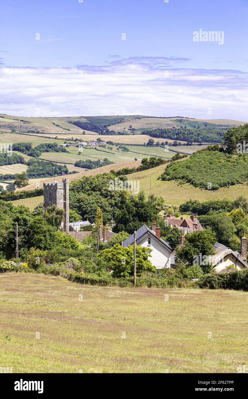 The Exmoor village of Luccombe, Somerset UK Stock Photo