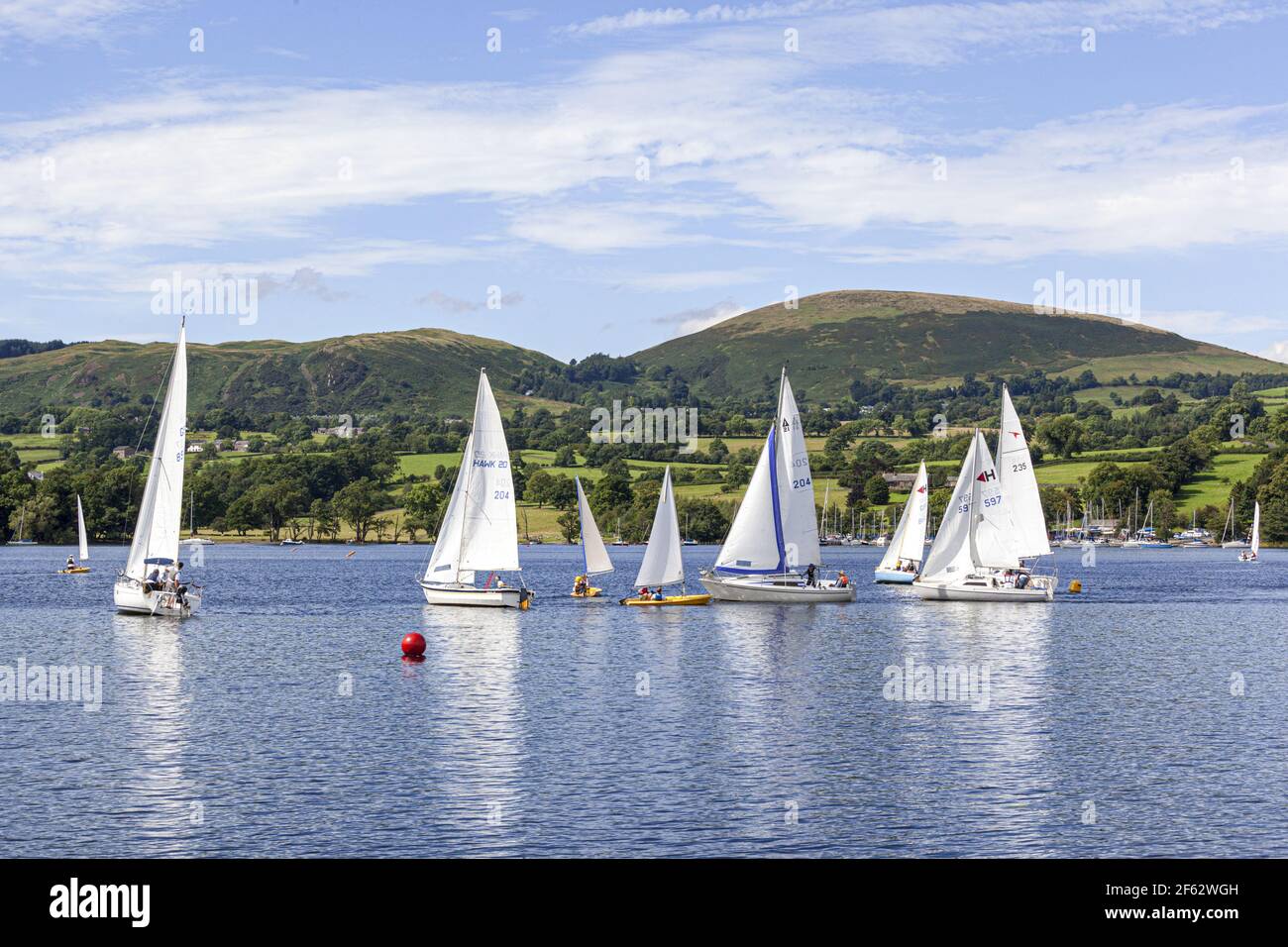 The English Lake District - Sailing on Ullswater, Cumbria UK Stock Photo