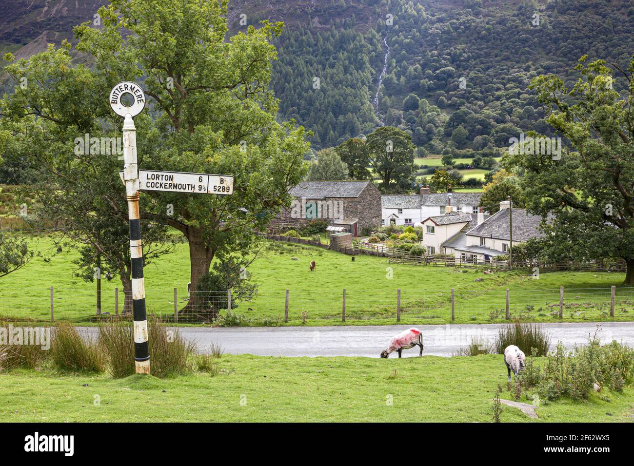 The English Lake District - The village of Buttermere, Cumbria UK Stock Photo