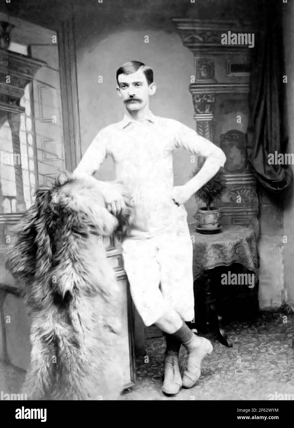 Fergus Suter. Portrait of the Scottish stonemason and footballer, Fergus “Fergie” Suter (1857-1916), c. 1880. Stock Photo
