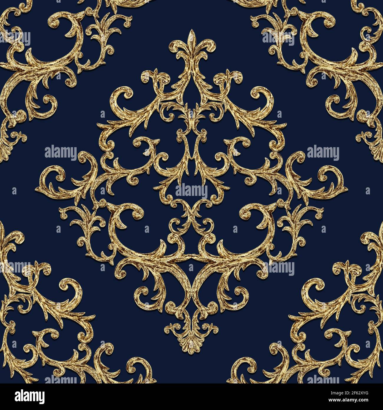 Blue and gold wallpaper patterns deals