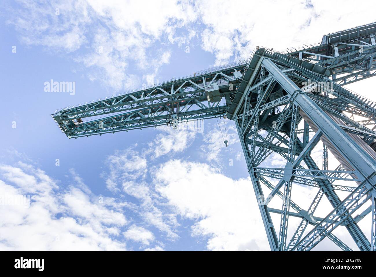 Titan Crane beside the River Clyde at Clydebank, Glasgow, Scotland UK - 150 foot high cantilever crane on the site of the former John Brown Shipyard. Stock Photo