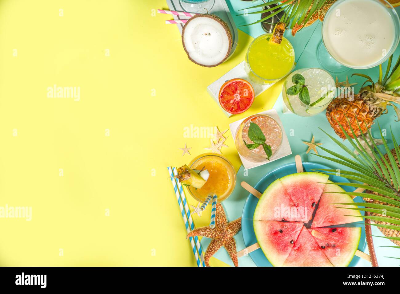 Summer holiday bar and snack concept, picnic background, Fresh ...