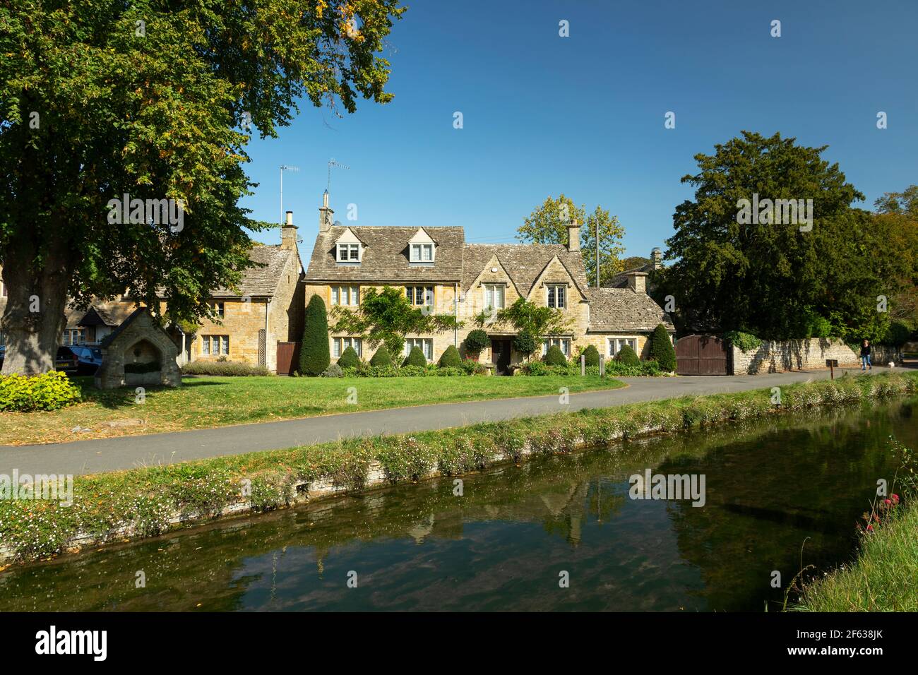 Lower Slaughter Village, Cotswolds, Gloucestershire England, UK, Europe Stock Photo