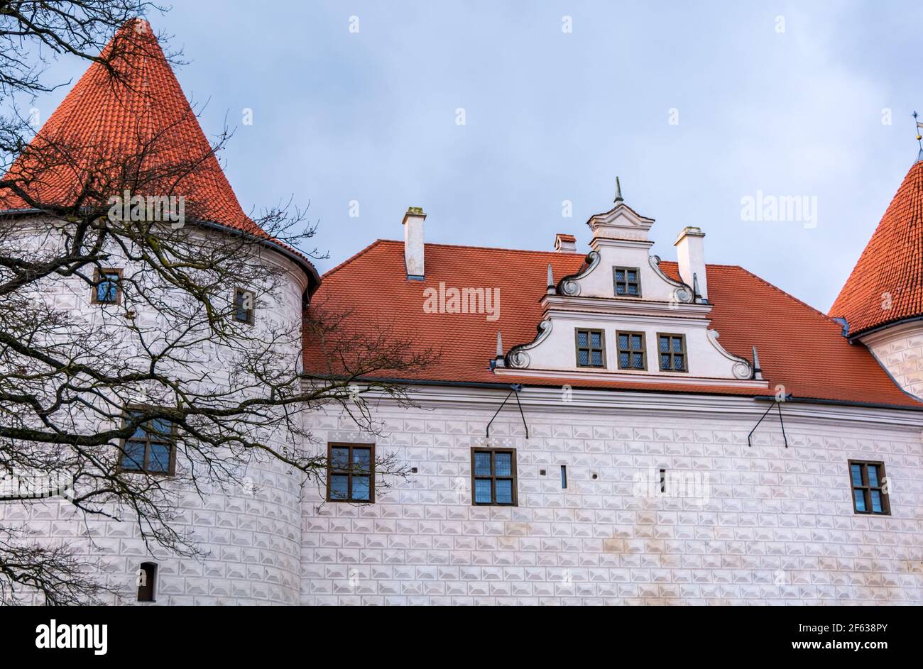 The newest part of Bauska Castle, the residence for the duke of Courland Stock Photo