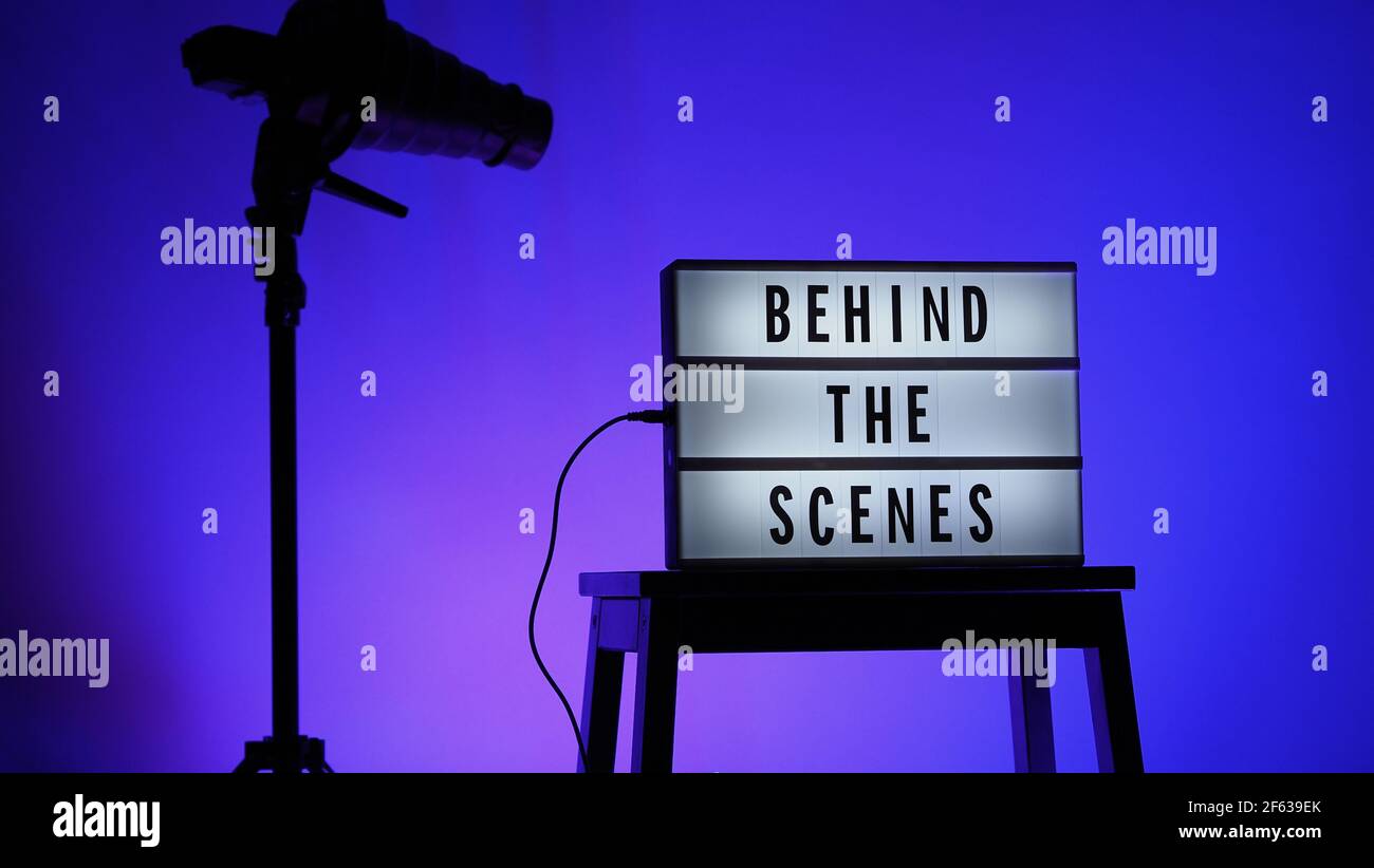 Behind the scenes letterboard text on Lightbox or Cinema Light box ...