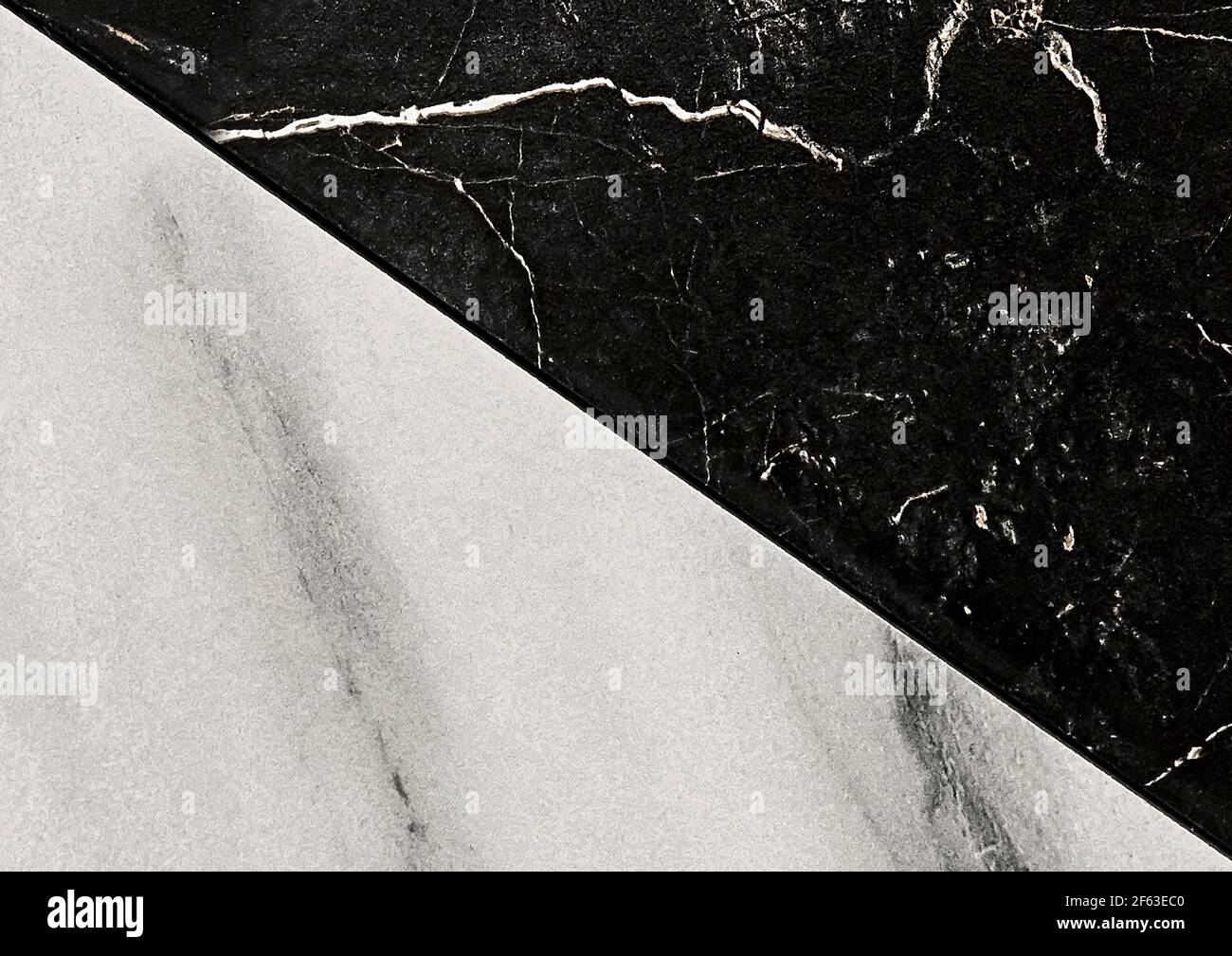 Texture of black and white ceramic tiles with abstract cracks pattern