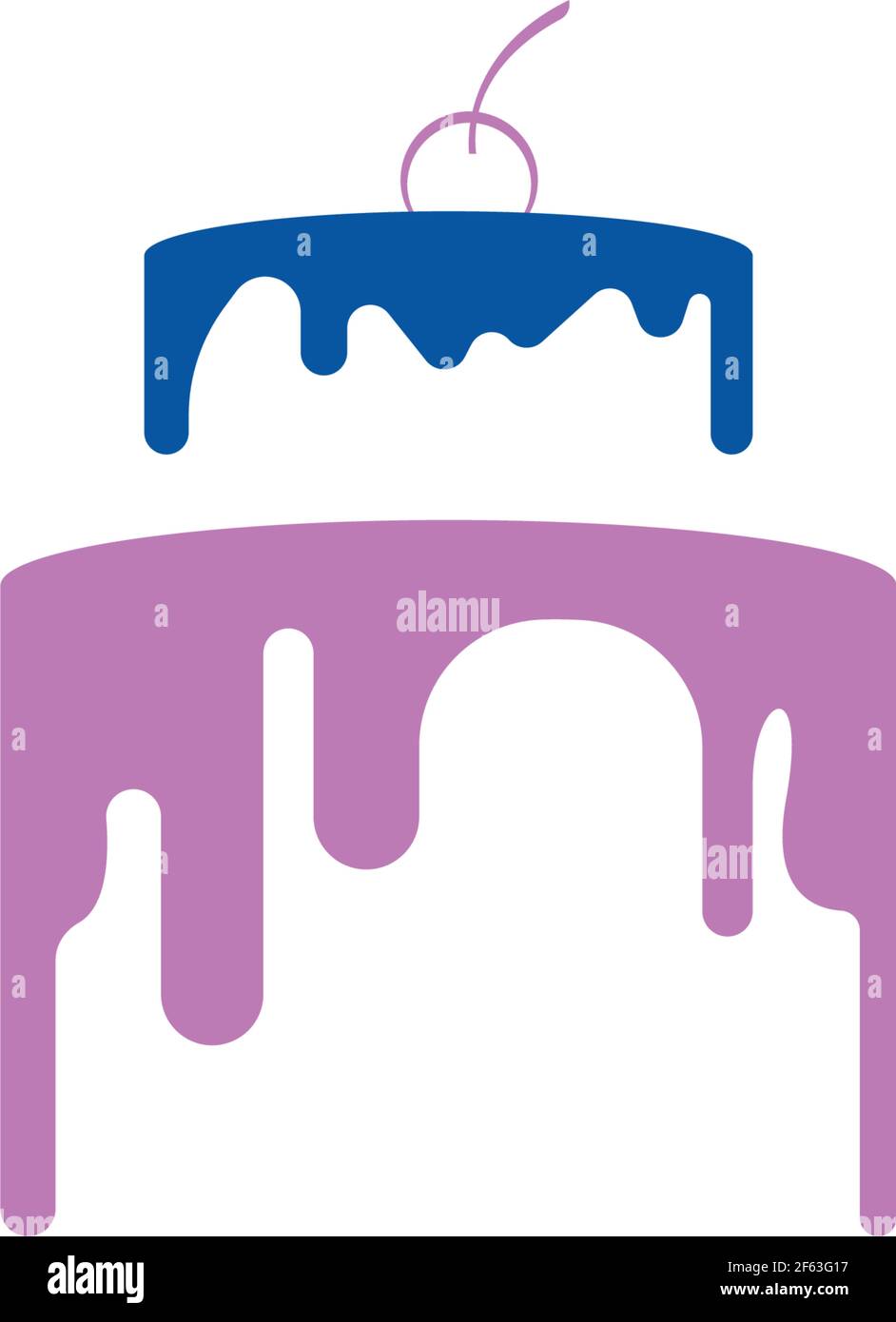 Wedding cake logo, Cake icon design vector illustration template Stock Vector