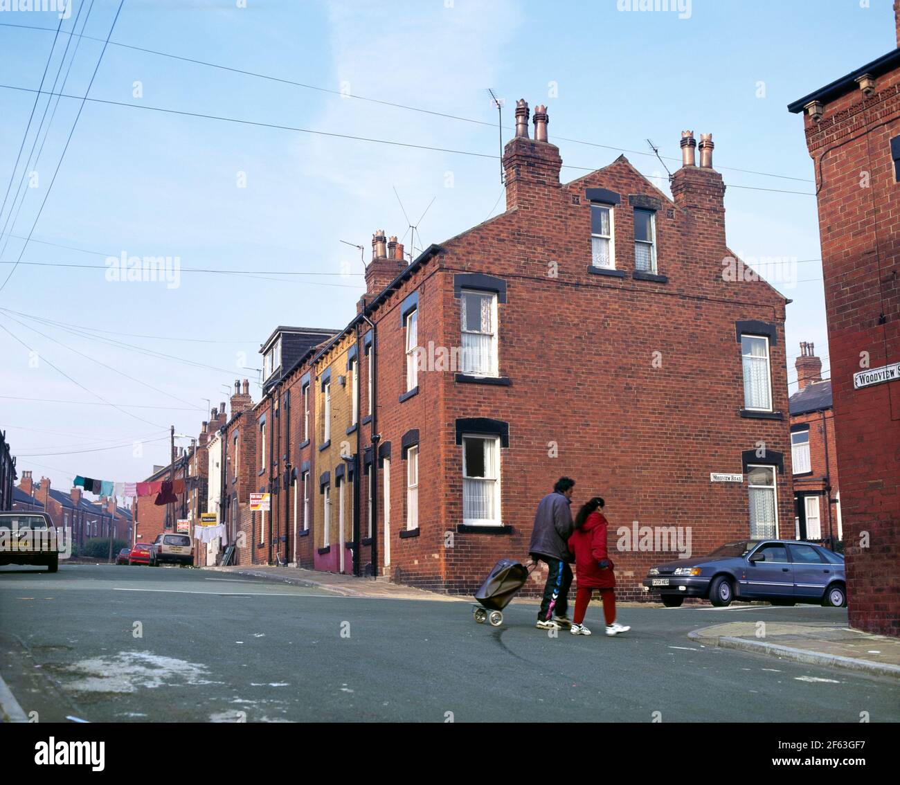 "Backtoback" houses in Woodview St. Leeds. Photo taken in 1994 Stock
