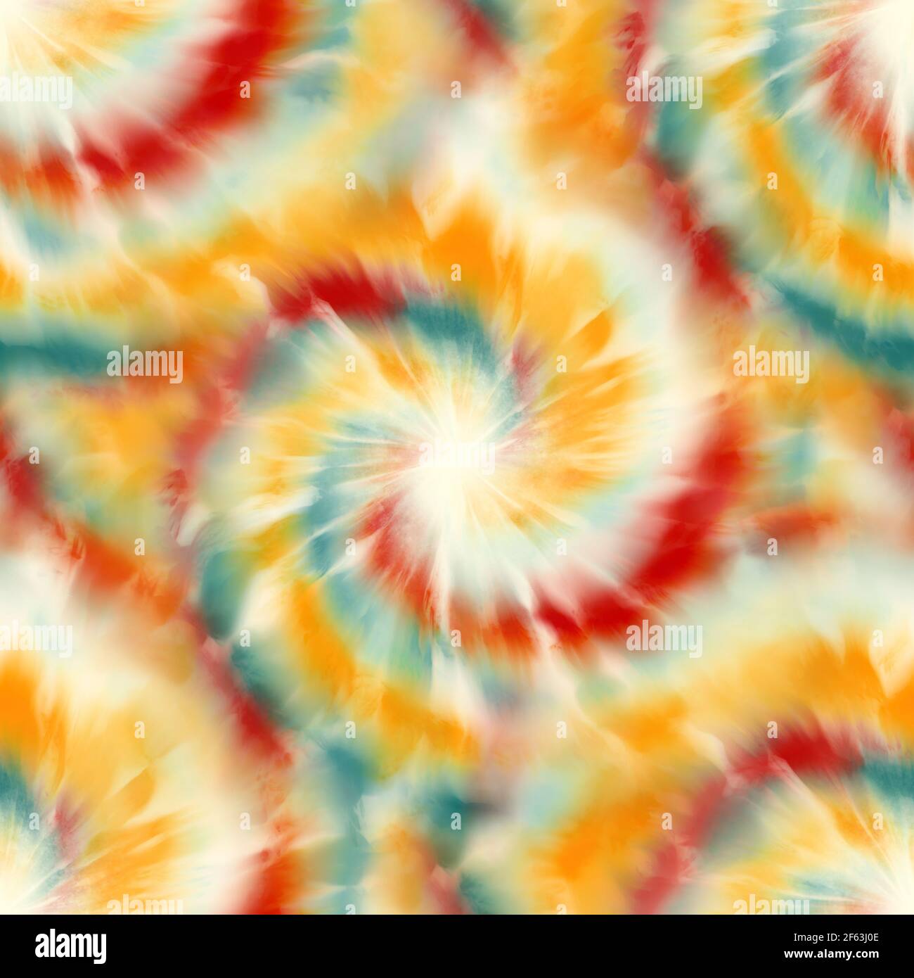 Seamless Spiral Tie Dye Pattern For Surface Design Print Stock Photo
