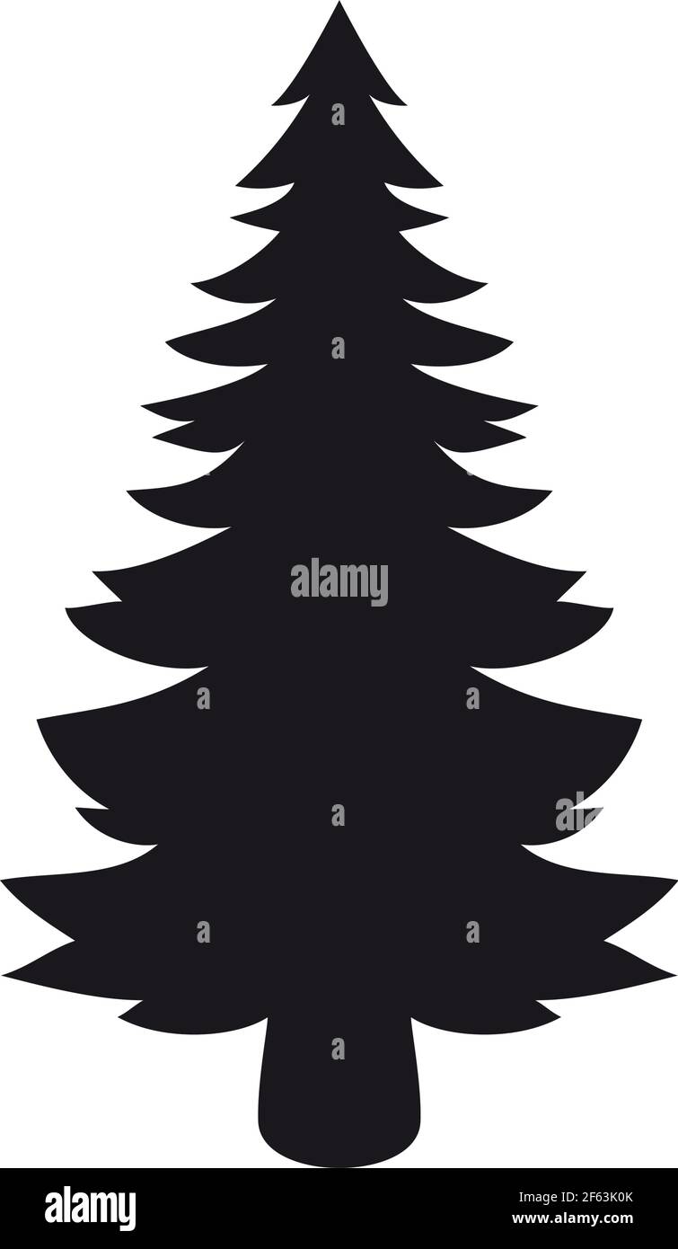 pine tree on white background Stock Vector Image & Art - Alamy
