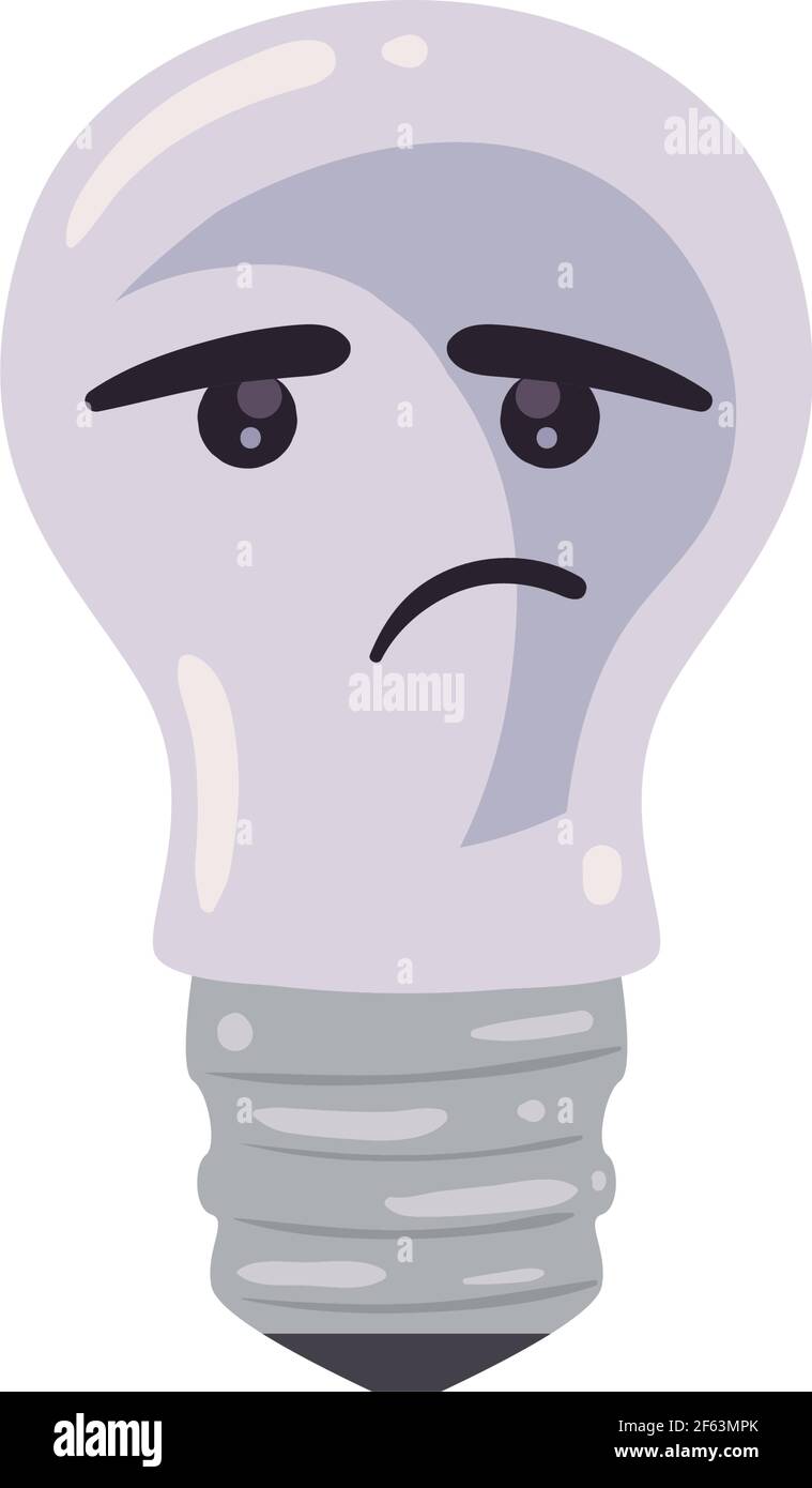 Isolated sad light bulb icon Stock Vector Image & Art - Alamy