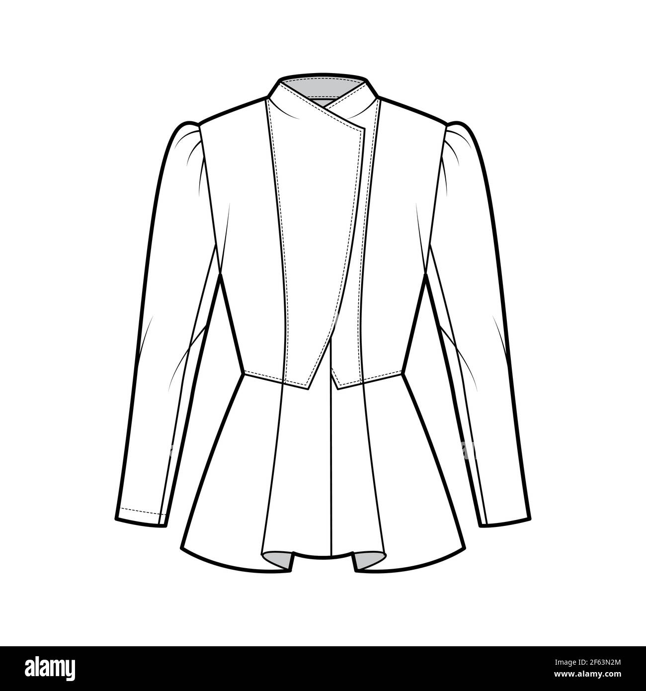 fitted peplum jacket