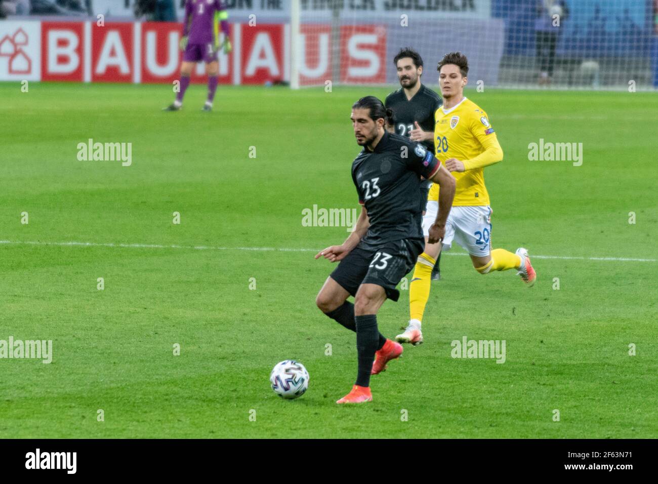 Bucharest, Romania. 28th Mar, 2021. Emre Can #23 of Germany during the FIFA World Cup 2022 Qualifying Round match between the national teams of Romania and Germany at National Arena in Bucharest, Romania. 28.03.2021. Photo: Copyright 2020, Credit: Cronos/Alamy Live News Stock Photo