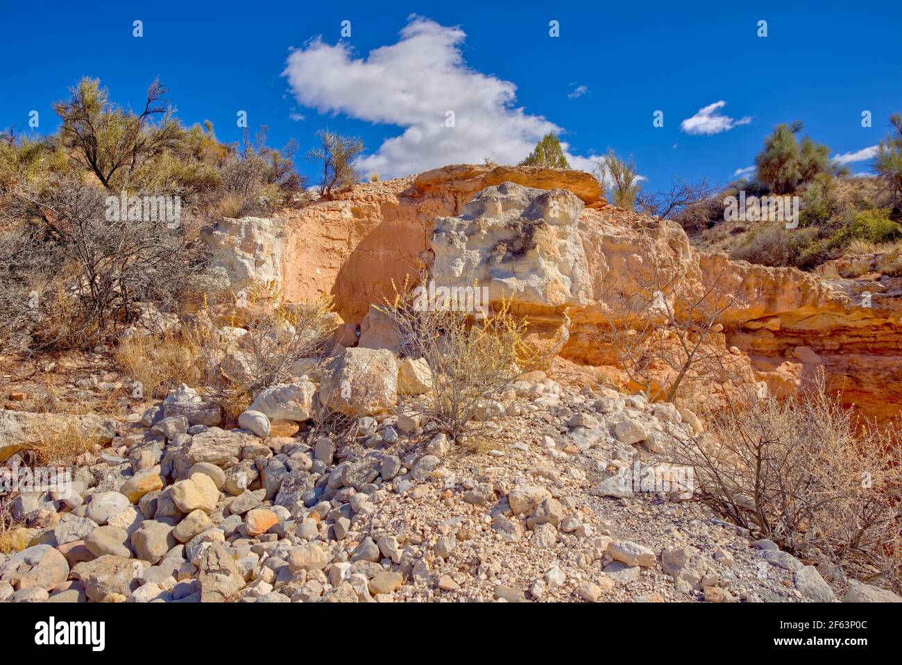 The remnants of the historic Lime Kiln along the Lime Kiln Trail in Dead Horse Ranch State Park. Located in Cottonwood Arizona. Stock Photo