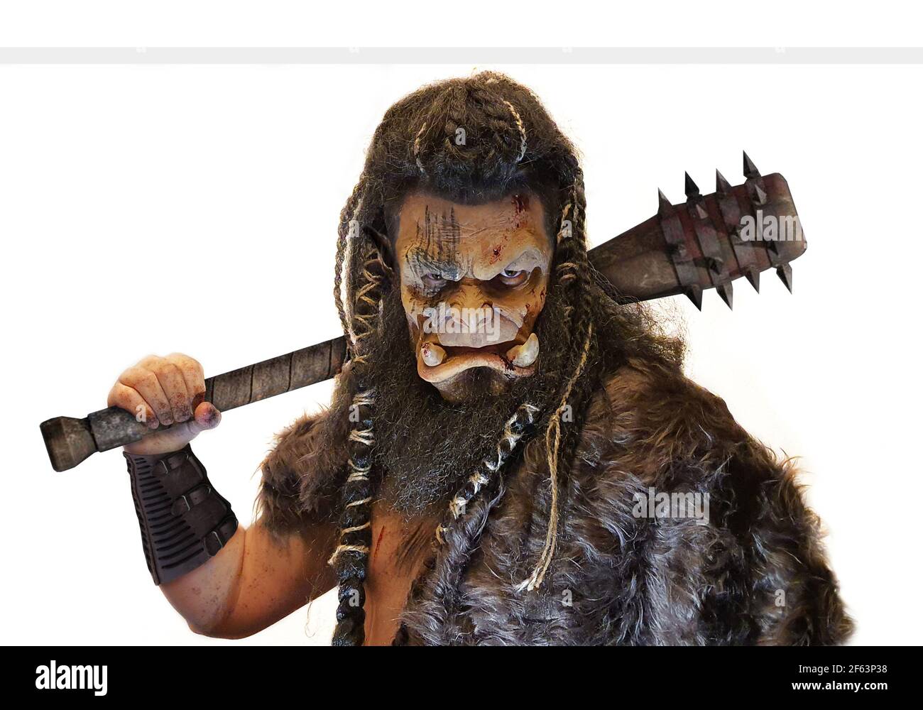 Orco maske Halloween monster Horror warrior Stock Photo